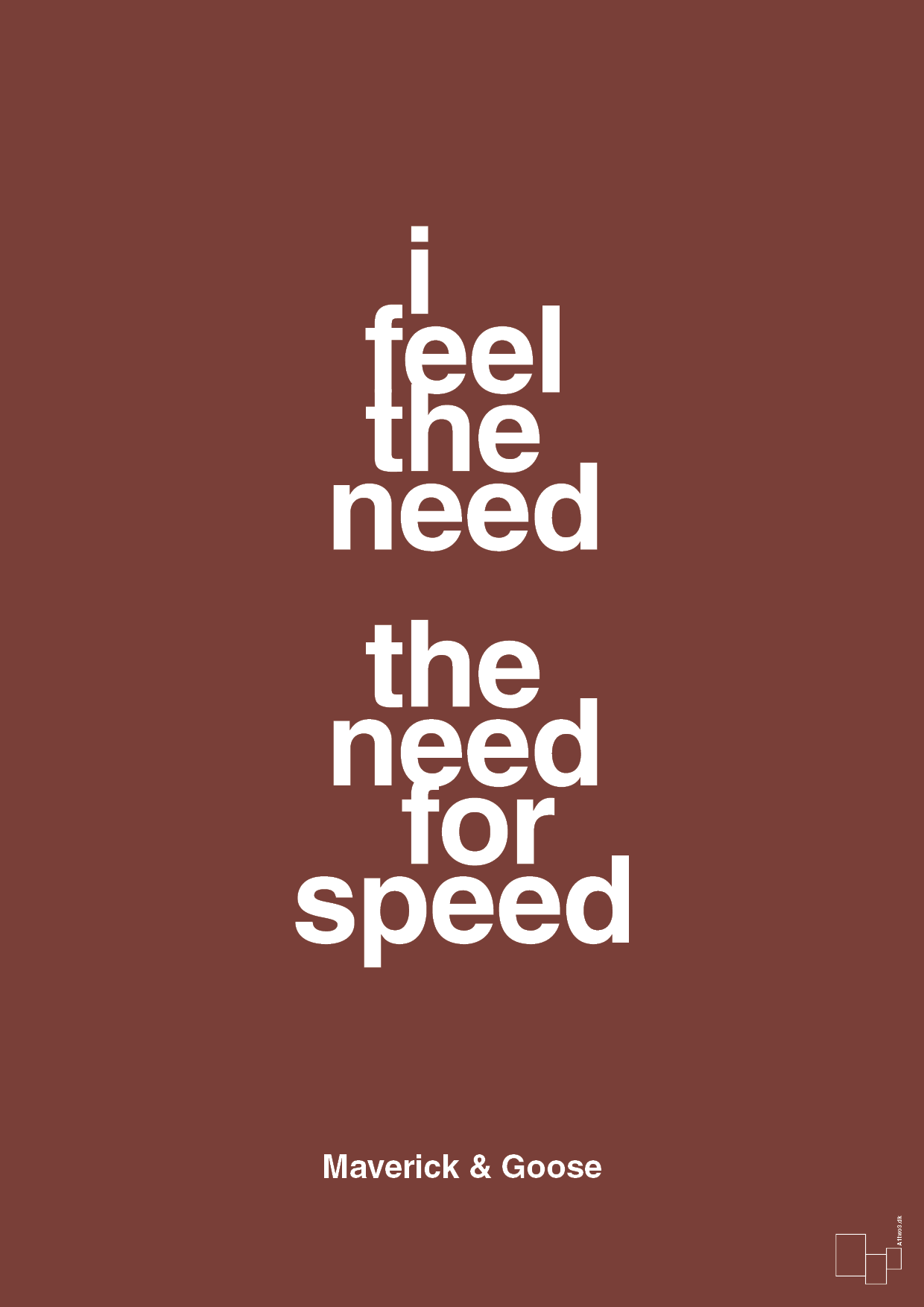 i feel the need the need for speed - Plakat med Citater i Red Pepper