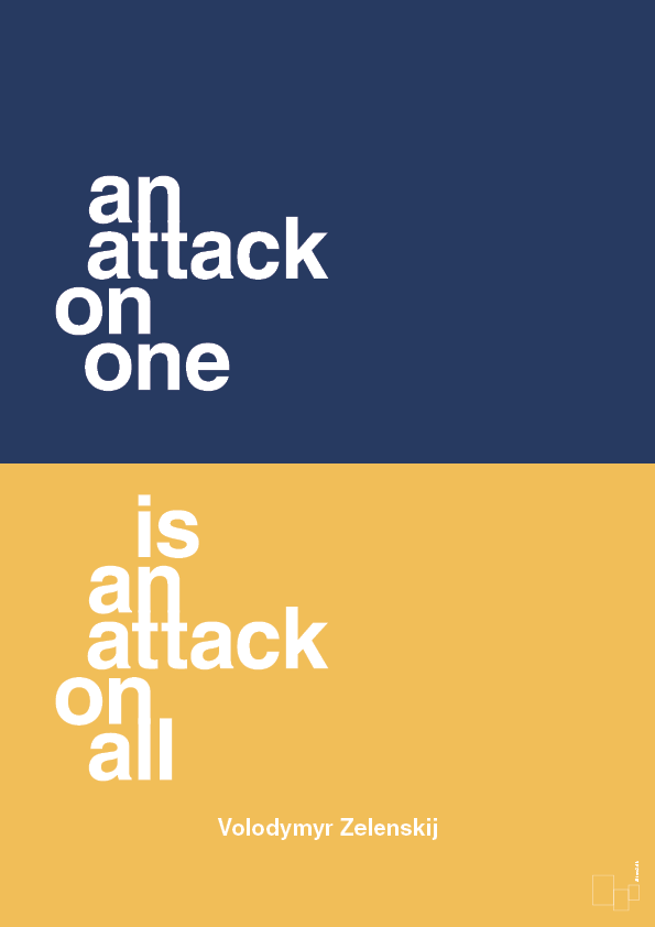 an attack on one - Plakat med Citater