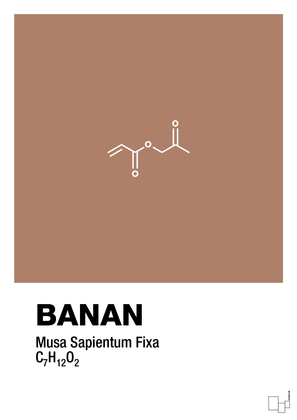 banan - Plakat med Videnskab i Cider Spice