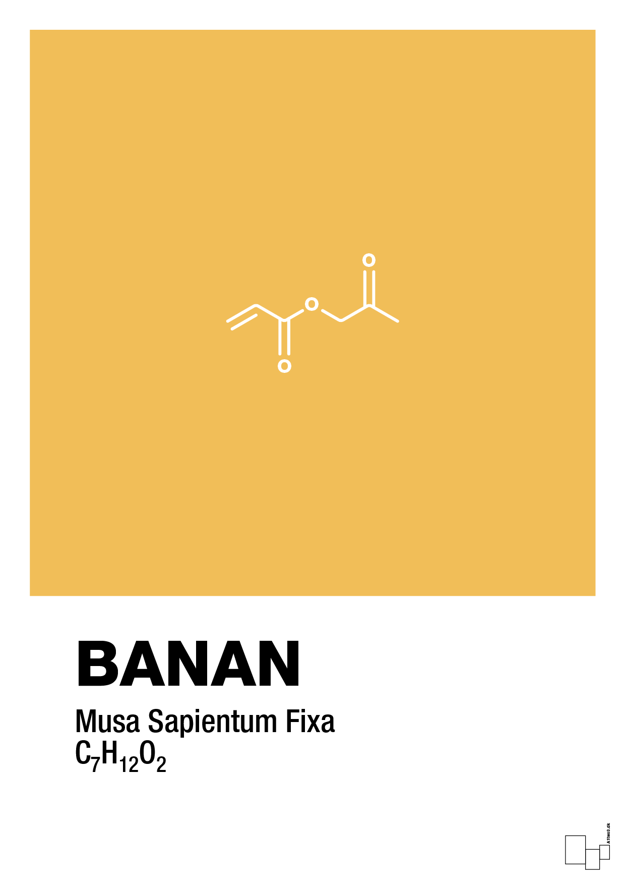 banan - Plakat med Videnskab i Honeycomb