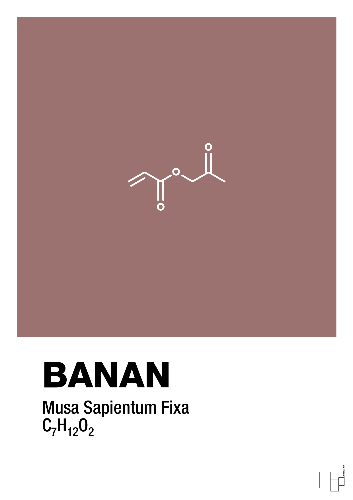 banan - Plakat med Videnskab i Plum