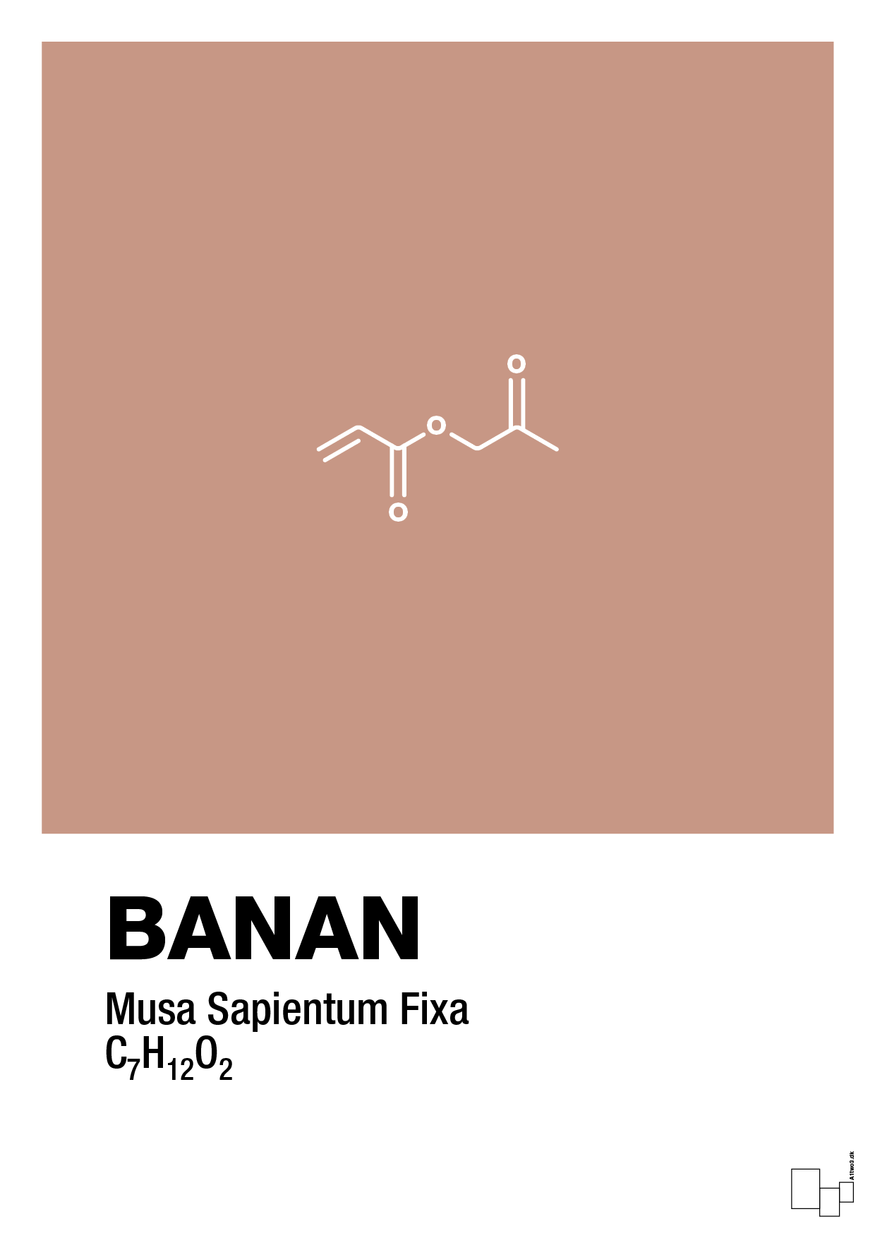 banan - Plakat med Videnskab i Powder