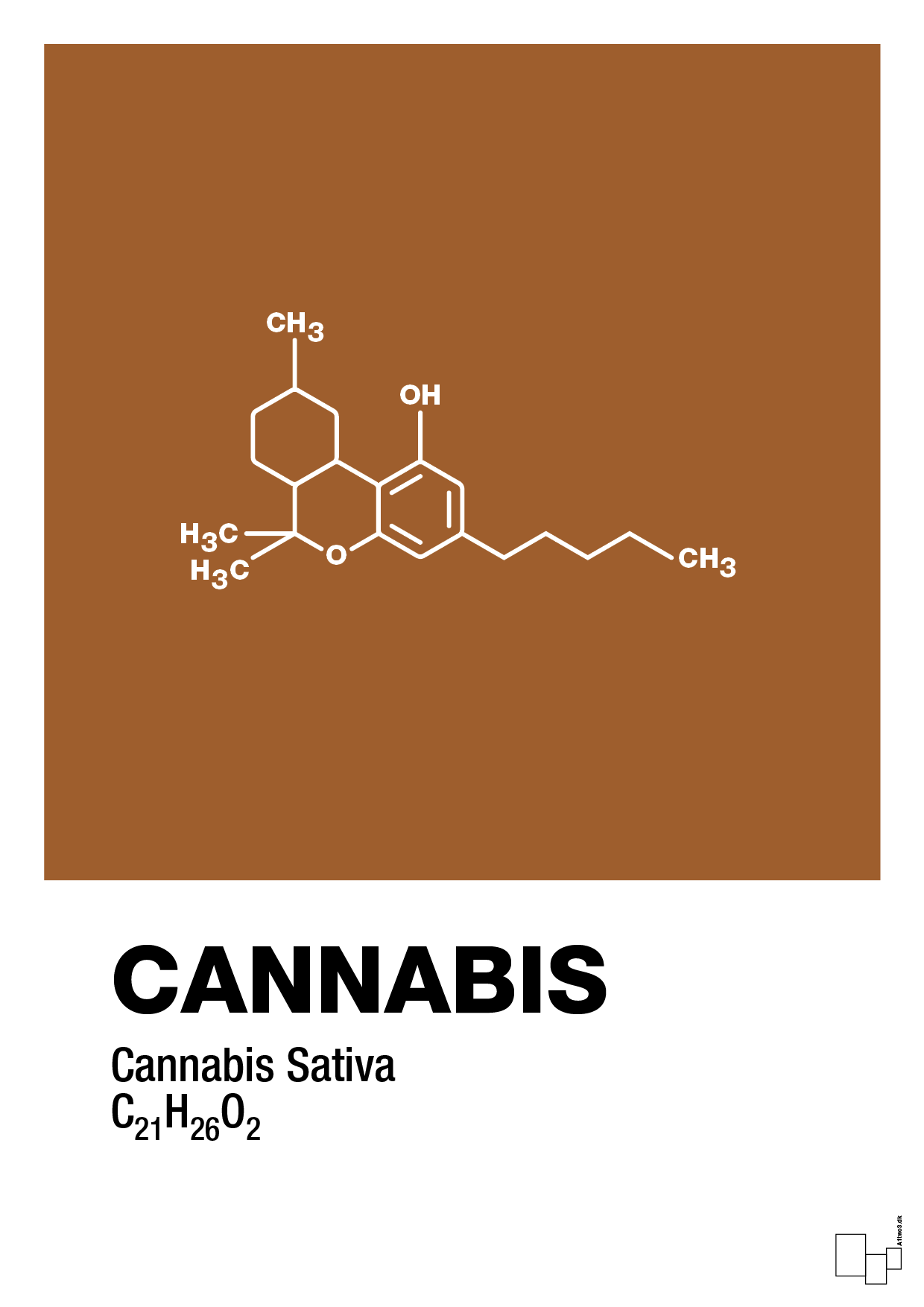 cannabis - Plakat med Videnskab i Cognac