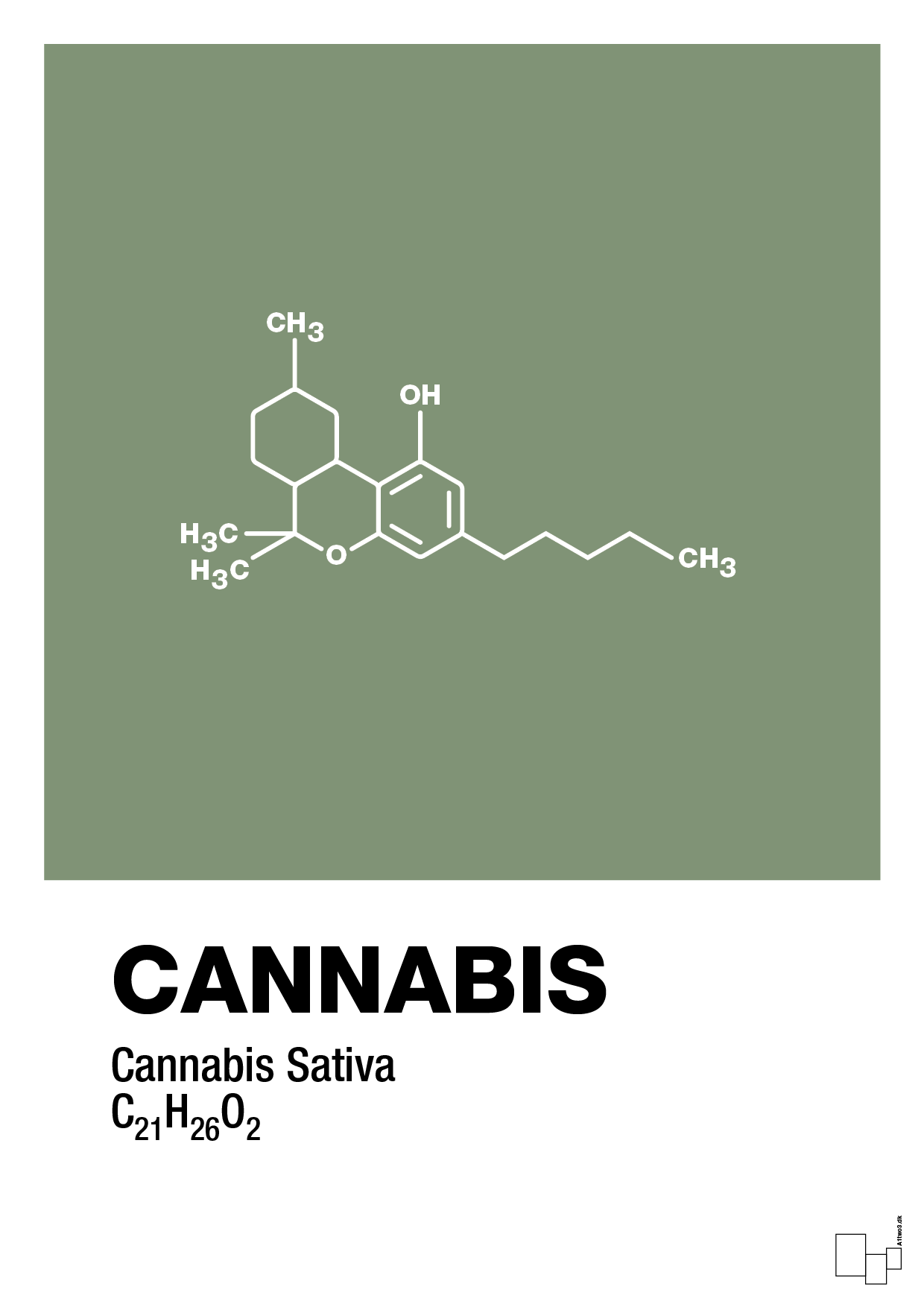 cannabis - Plakat med Videnskab i Jade