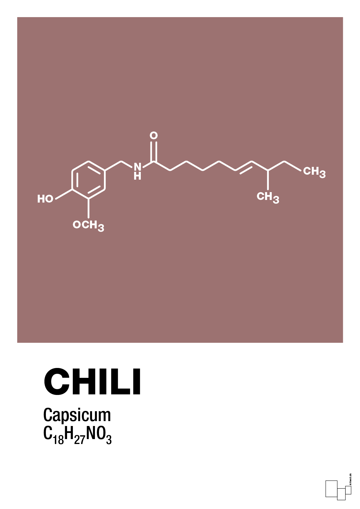 chili - Plakat med Videnskab i Plum