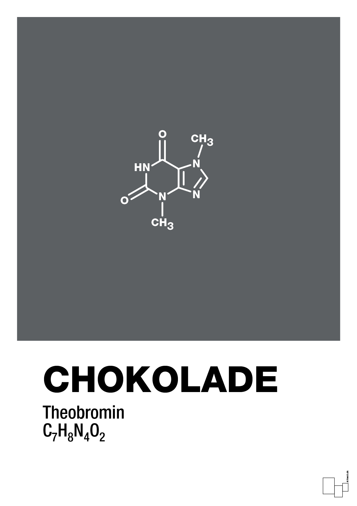 chokolade - Plakat med Videnskab i Graphic Charcoal