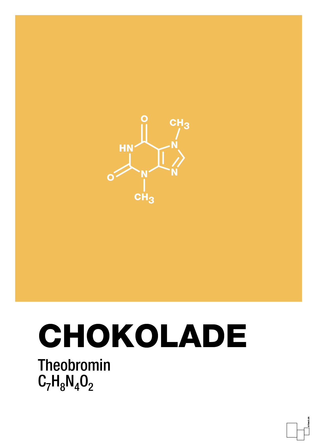 chokolade - Plakat med Videnskab i Honeycomb