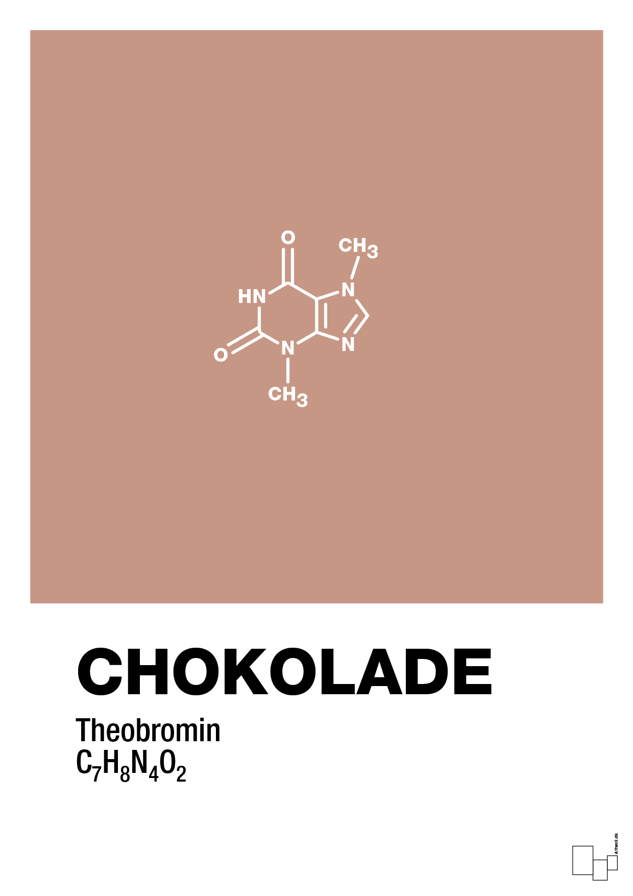 chokolade - Plakat med Videnskab i Powder