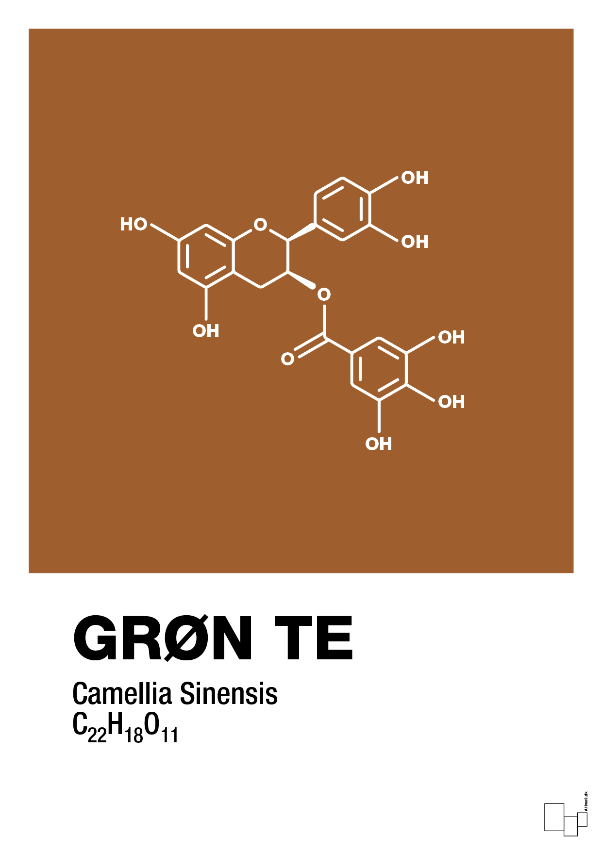 grøn te - Plakat med Videnskab i Cognac