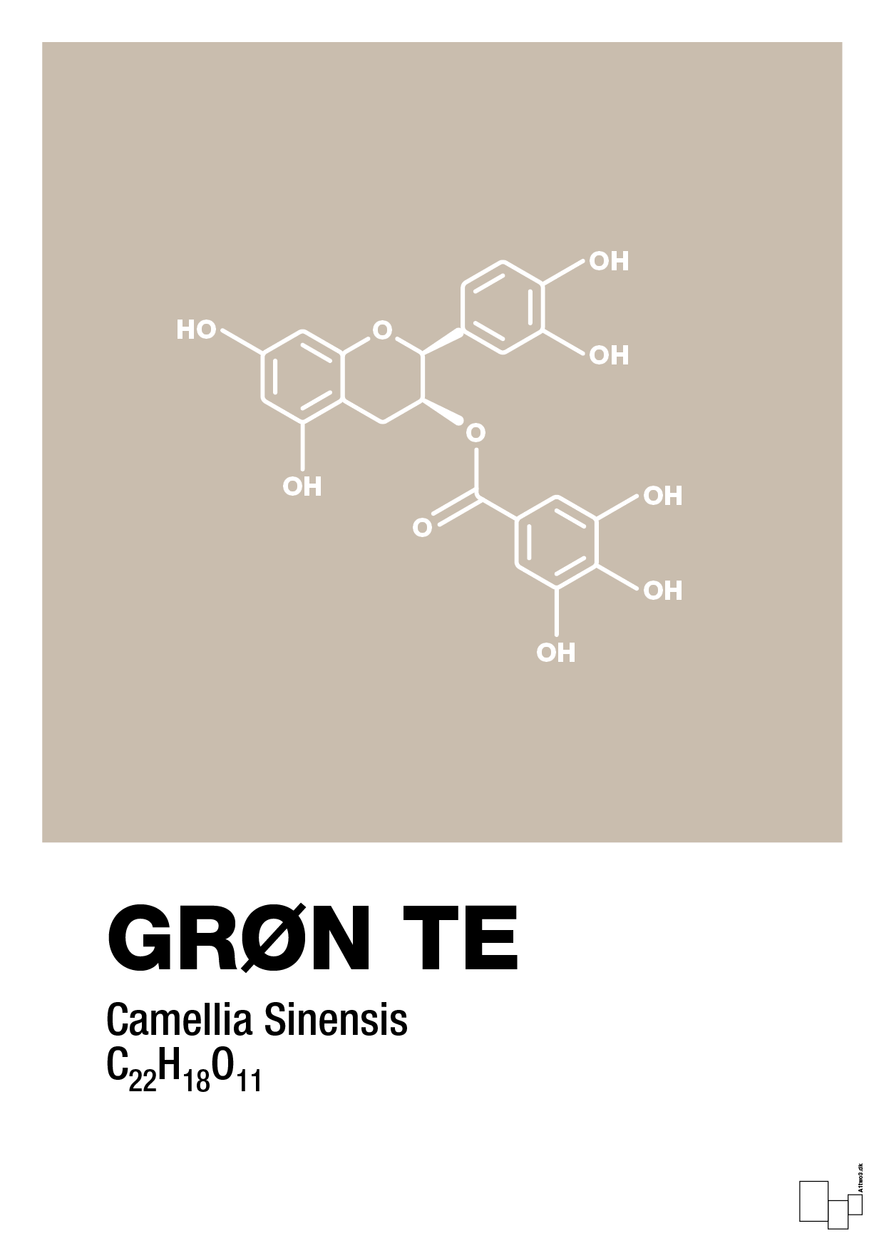 grøn te - Plakat med Videnskab i Creamy Mushroom