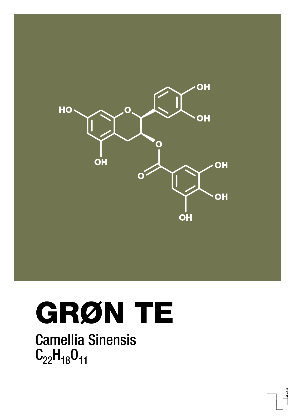 grøn te - Plakat med Videnskab i Secret Meadow