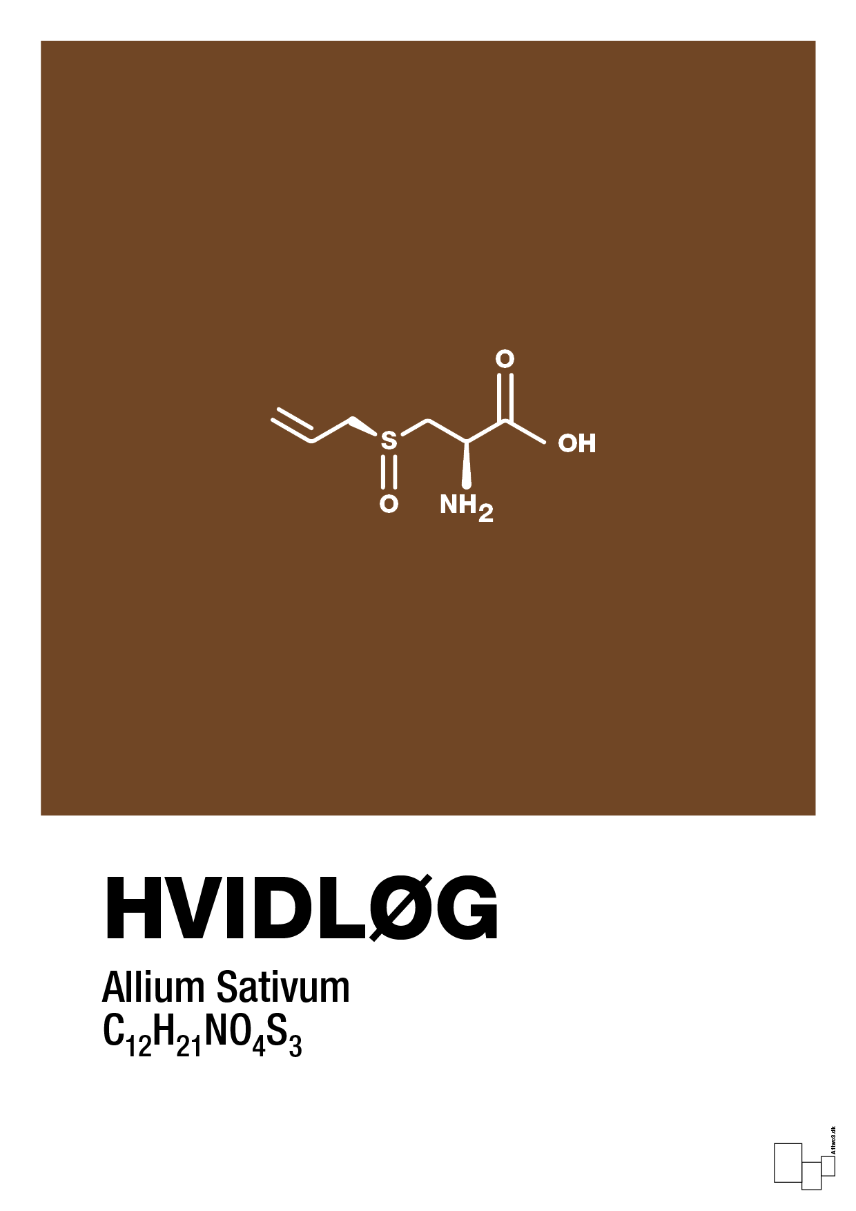 hvidløg - Plakat med Videnskab i Dark Brown