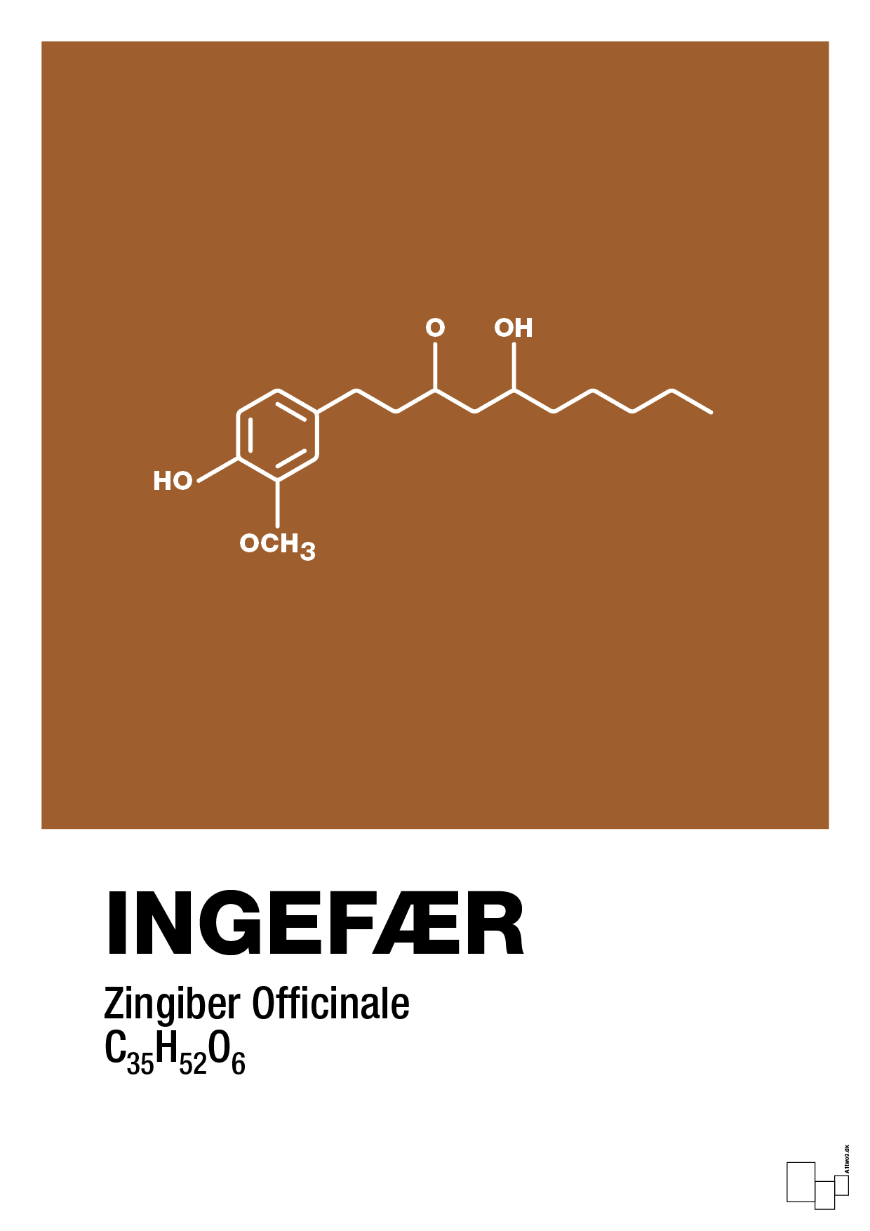 ingefær - Plakat med Videnskab i Cognac