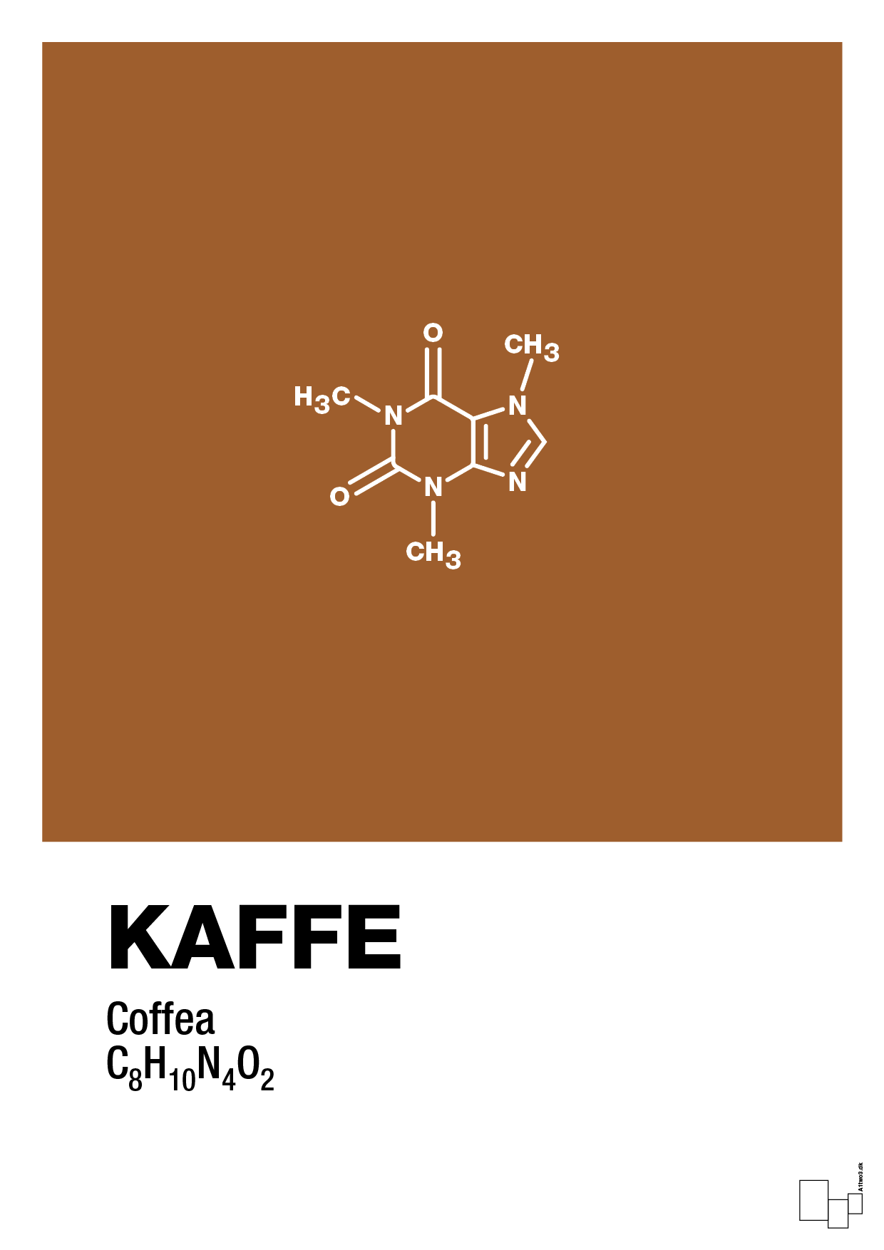 kaffe - Plakat med Videnskab i Cognac