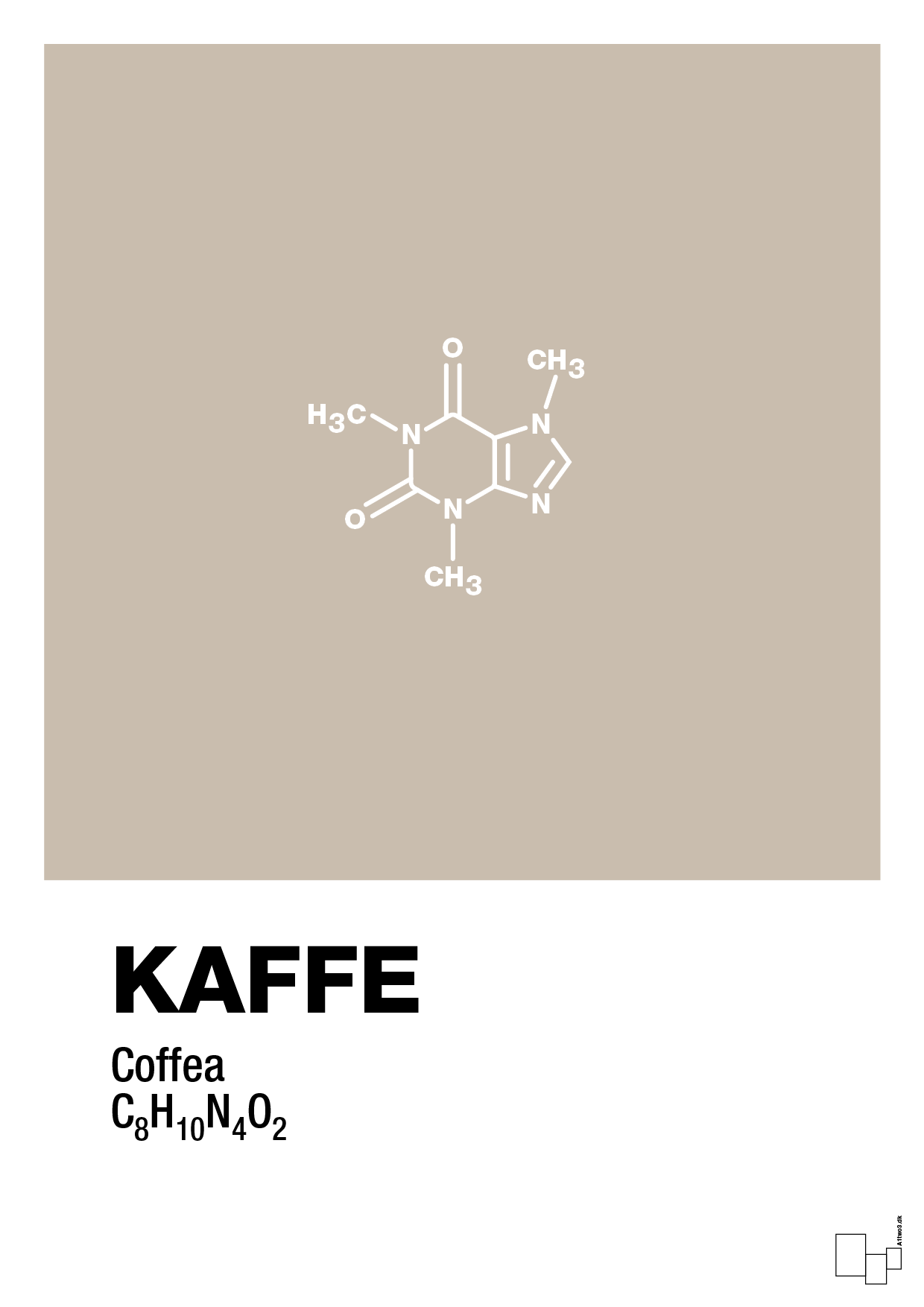 kaffe - Plakat med Videnskab i Creamy Mushroom