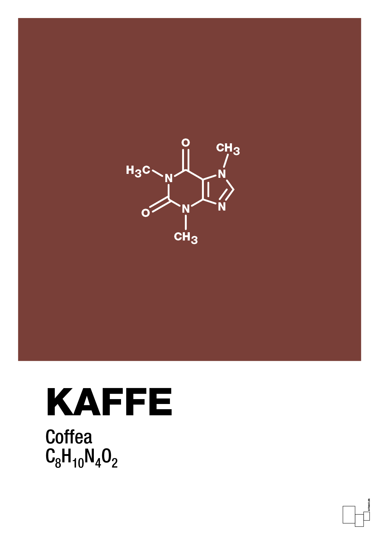 kaffe - Plakat med Videnskab i Red Pepper