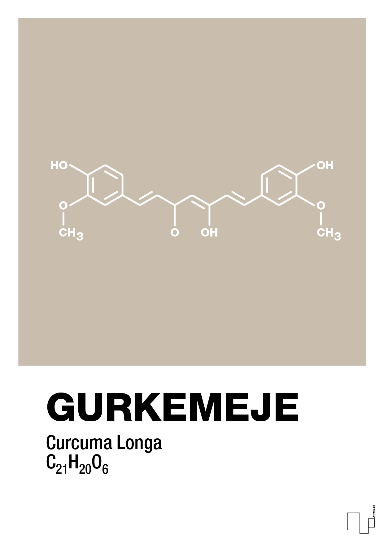 gurkemeje - Plakat med Videnskab i Creamy Mushroom