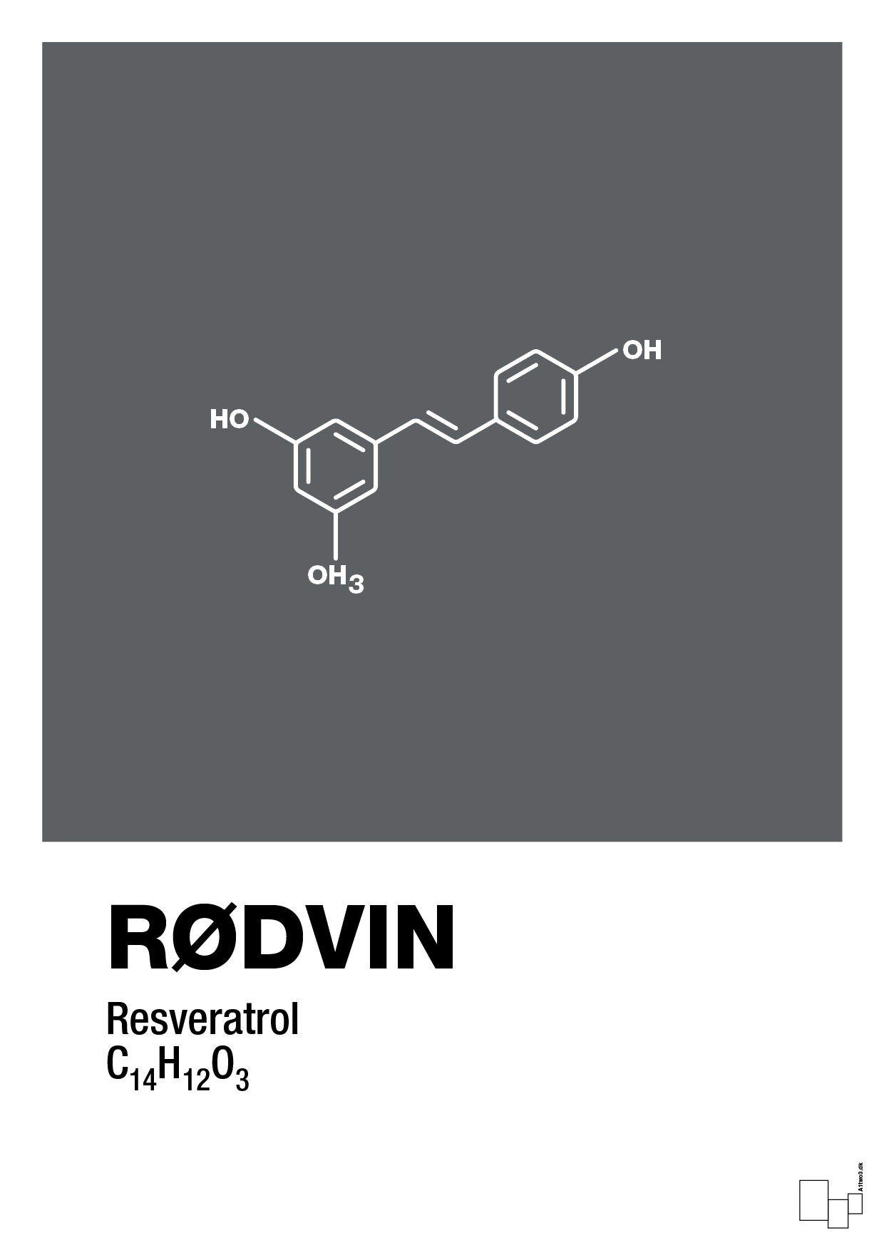 rødvin - Plakat med Videnskab i Graphic Charcoal