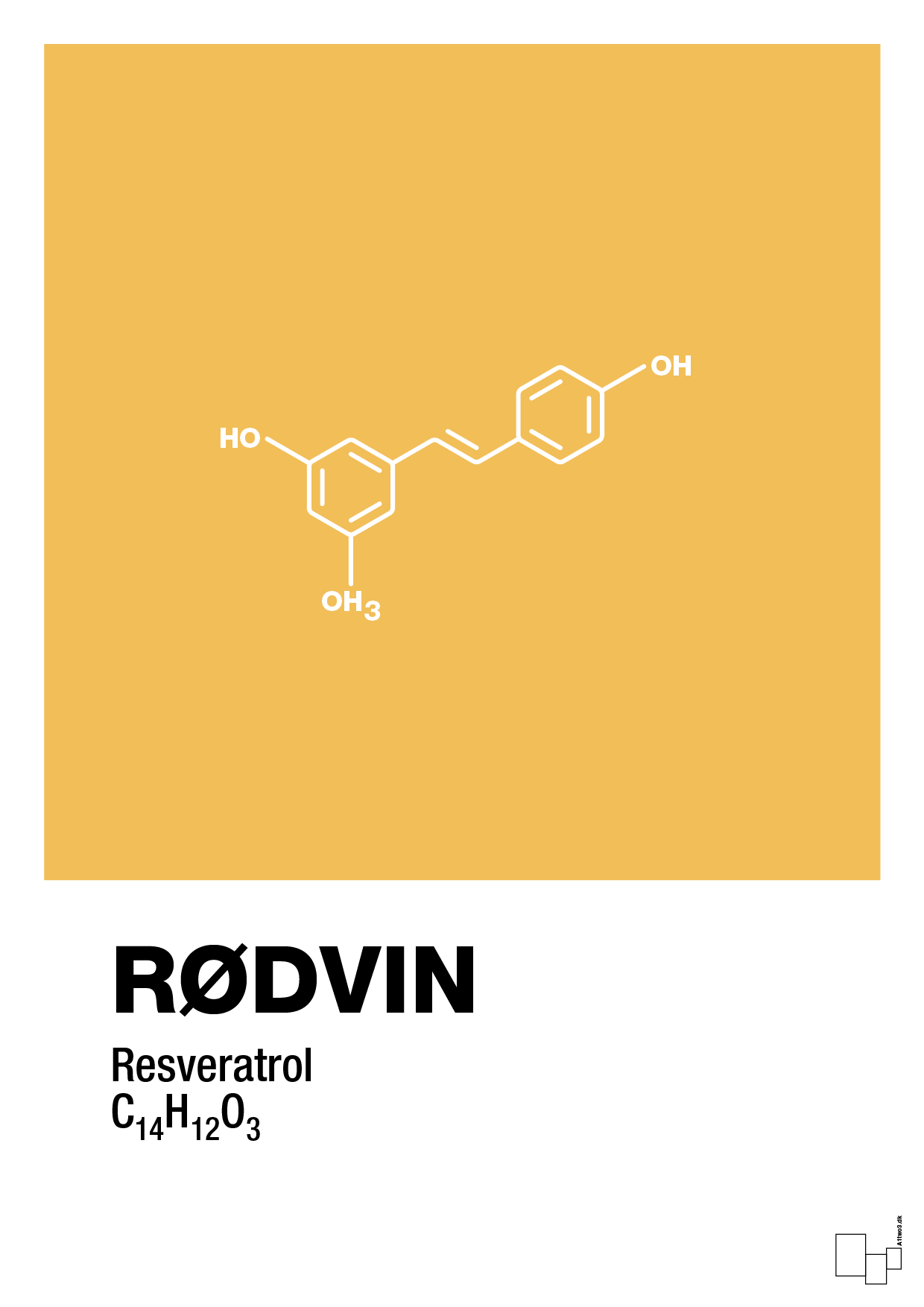rødvin - Plakat med Videnskab i Honeycomb
