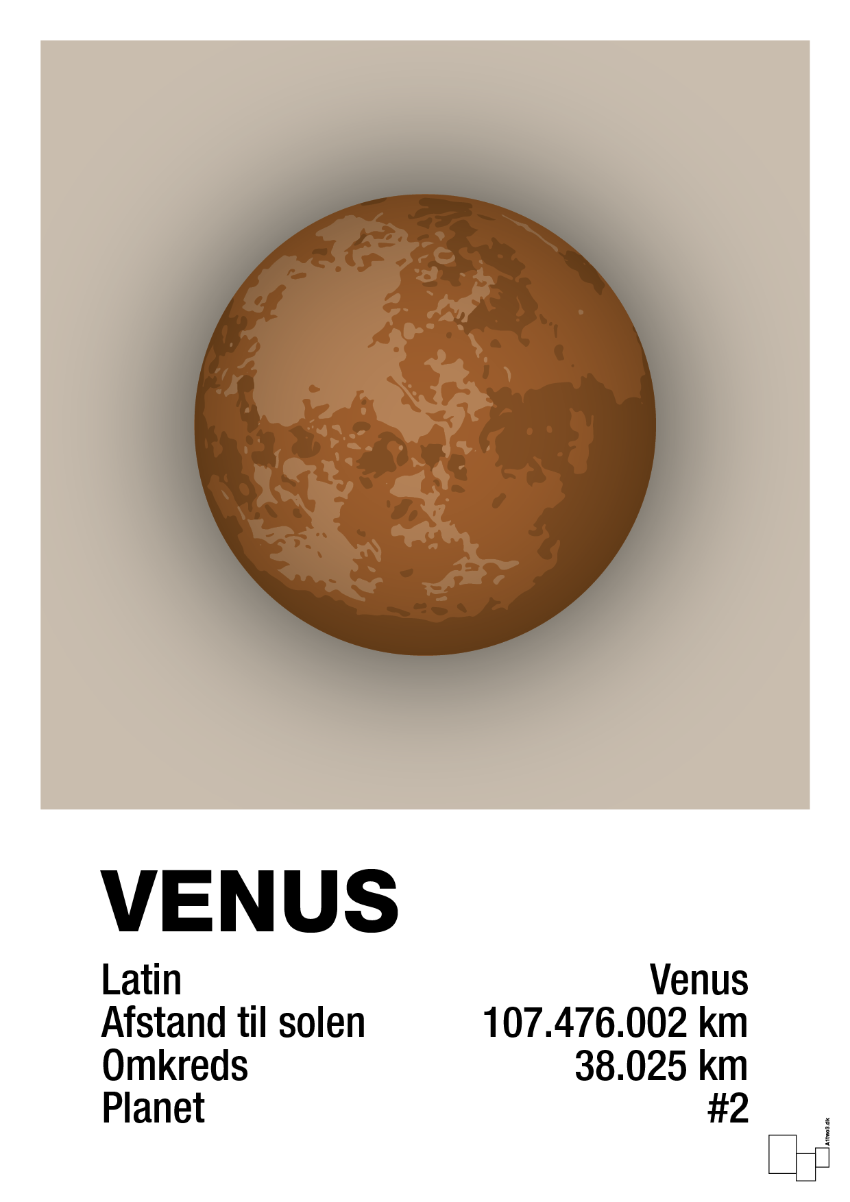 venus - Plakat med Videnskab i Creamy Mushroom