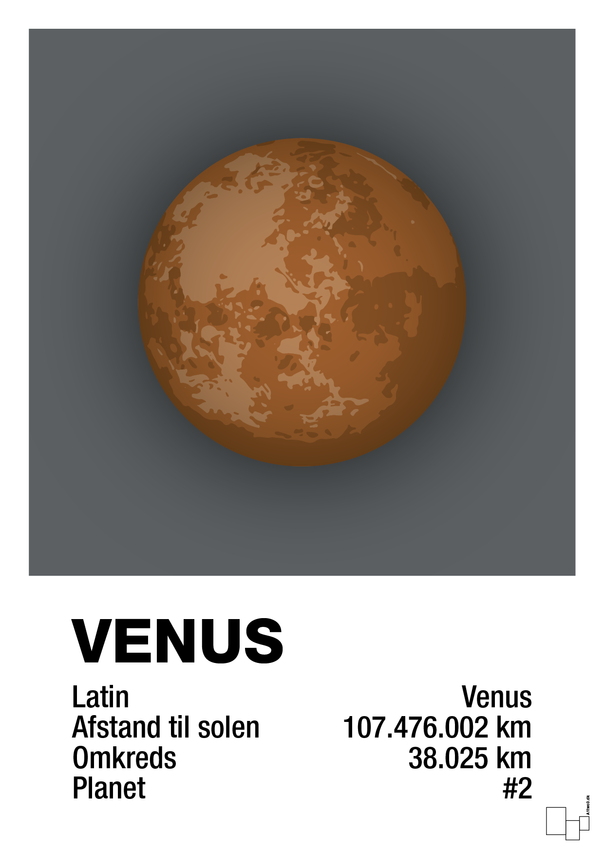 venus - Plakat med Videnskab i Graphic Charcoal