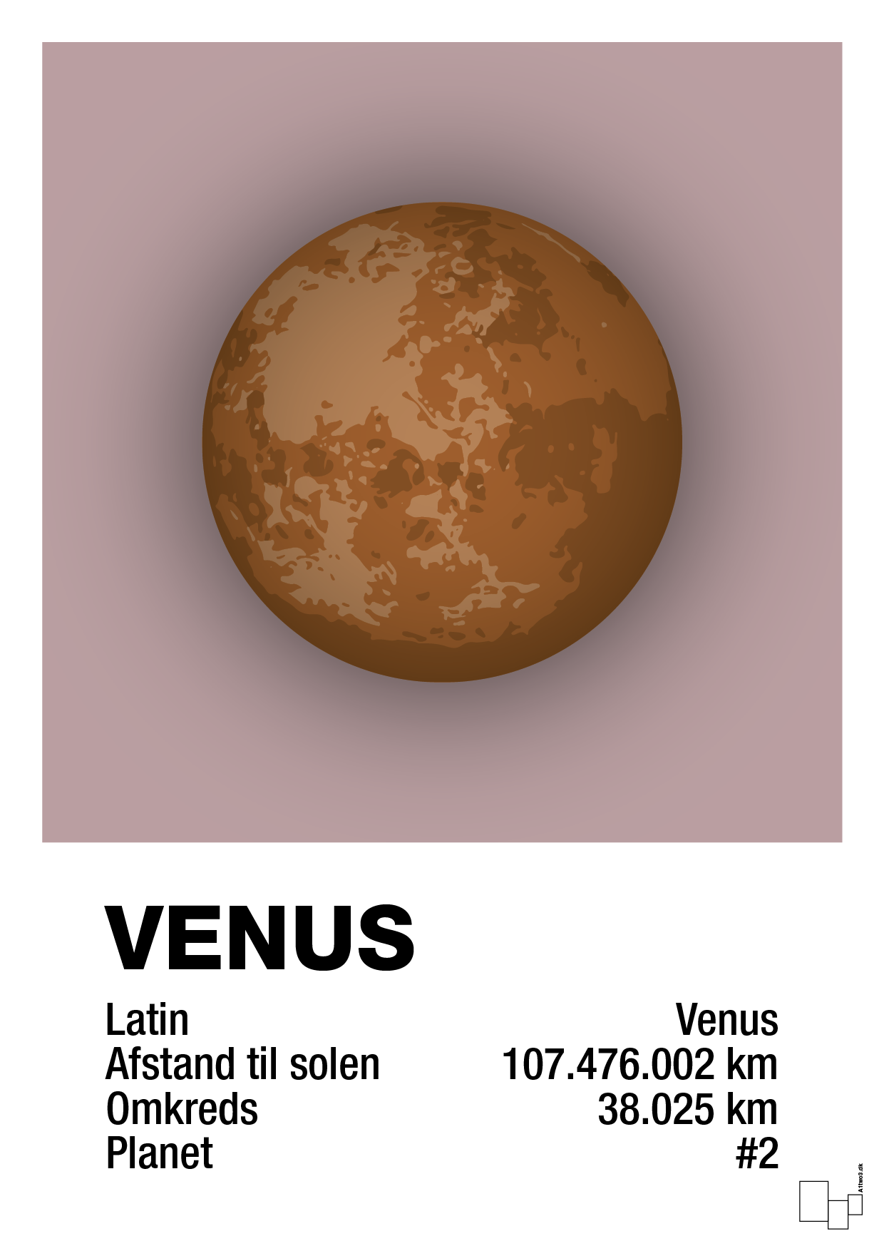 venus - Plakat med Videnskab i Light Rose