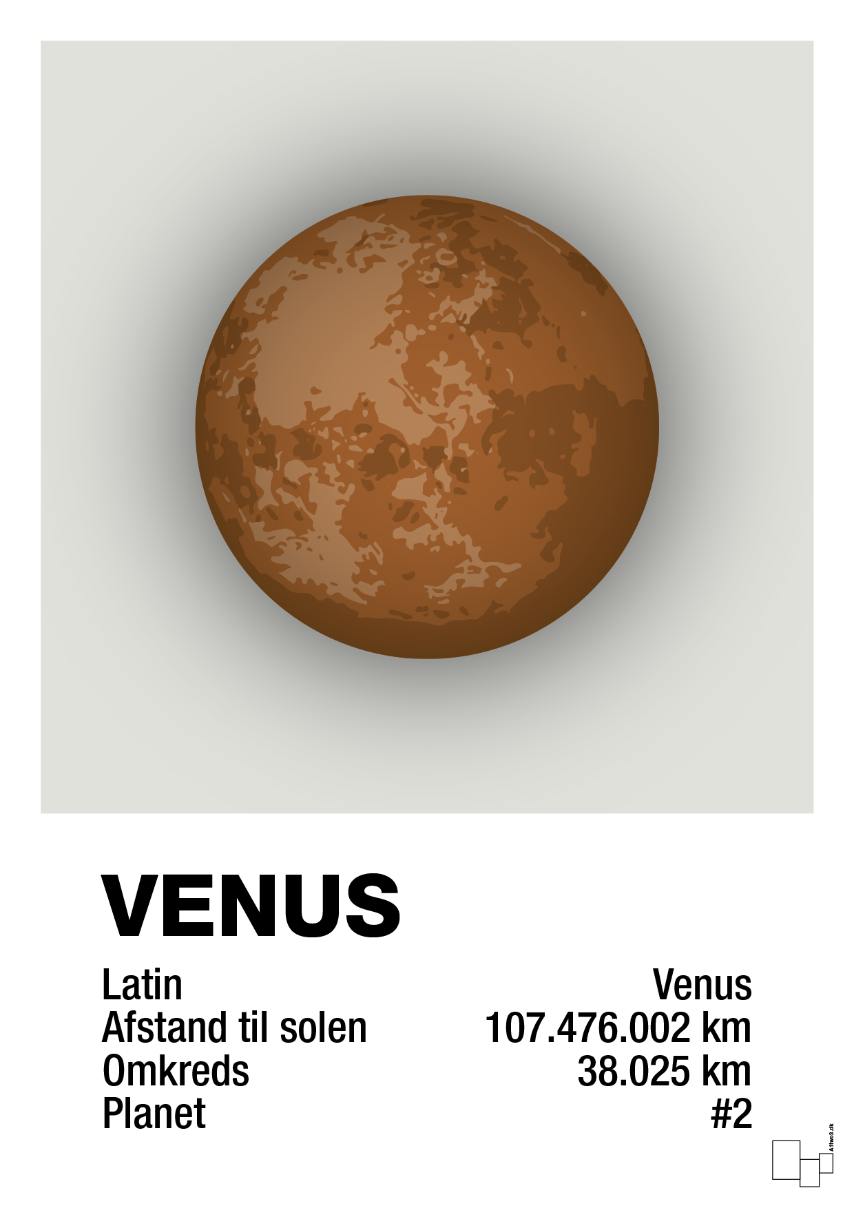 venus - Plakat med Videnskab i Painters White