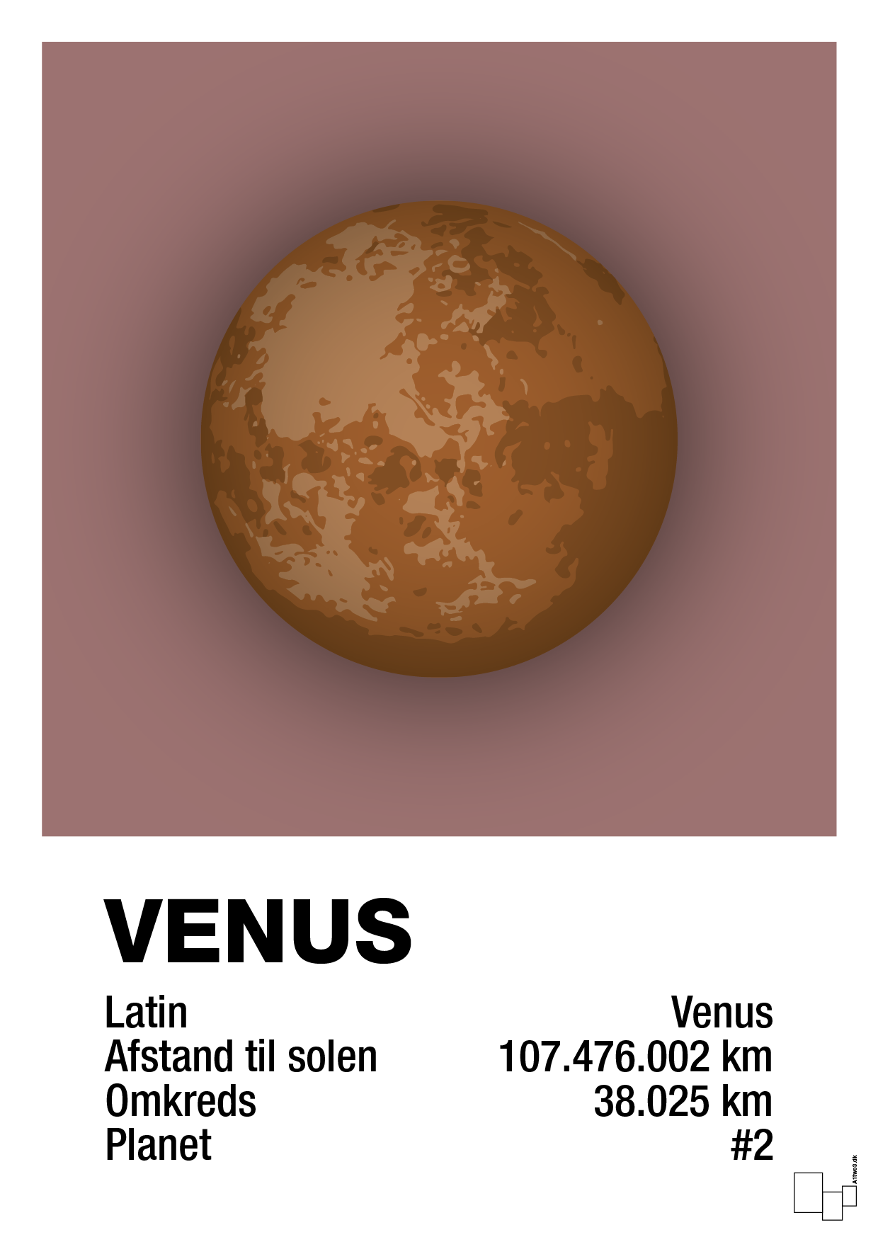 venus - Plakat med Videnskab i Plum