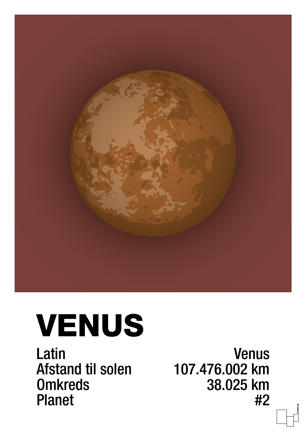 venus - Plakat med Videnskab i Red Pepper