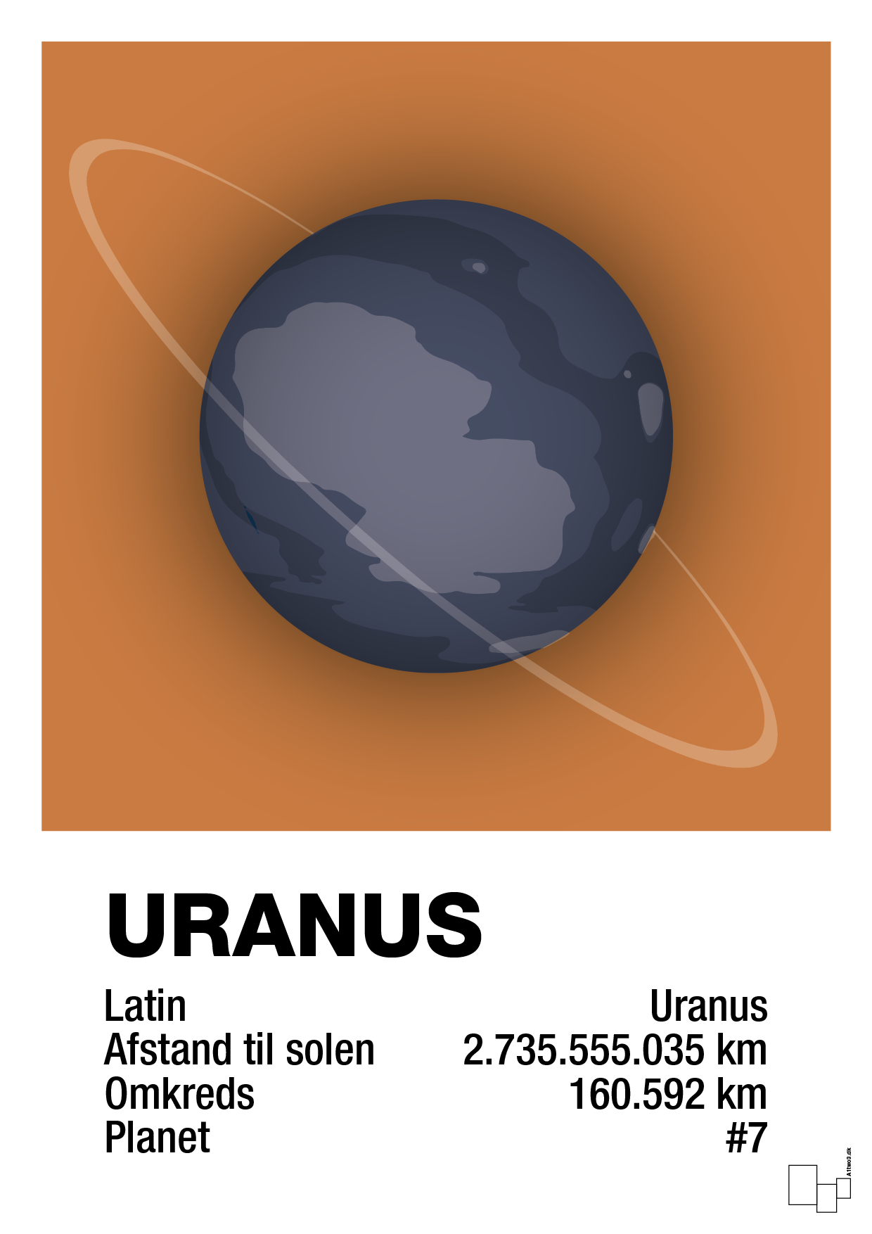 uranus - Plakat med Videnskab i Rumba Orange