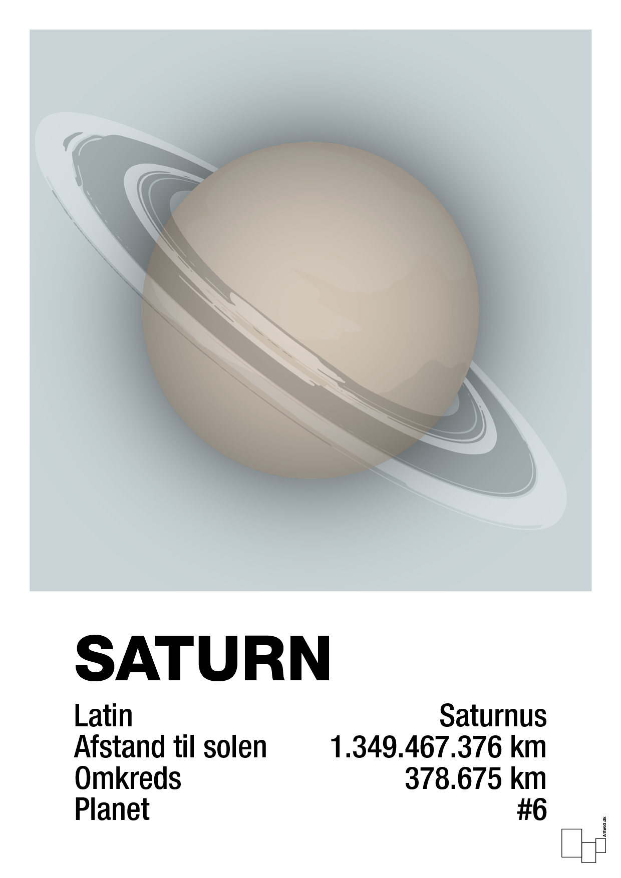 saturn - Plakat med Videnskab i Light Drizzle
