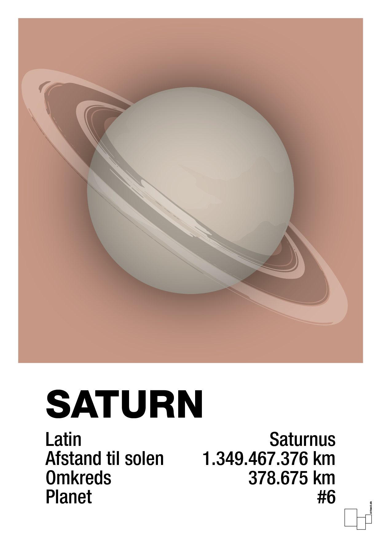 saturn - Plakat med Videnskab i Powder
