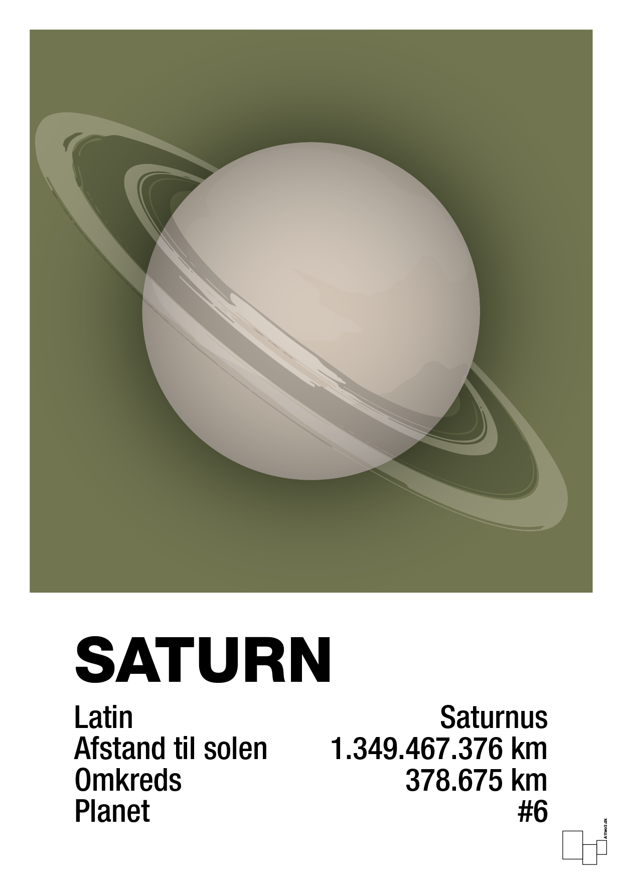 saturn - Plakat med Videnskab i Secret Meadow
