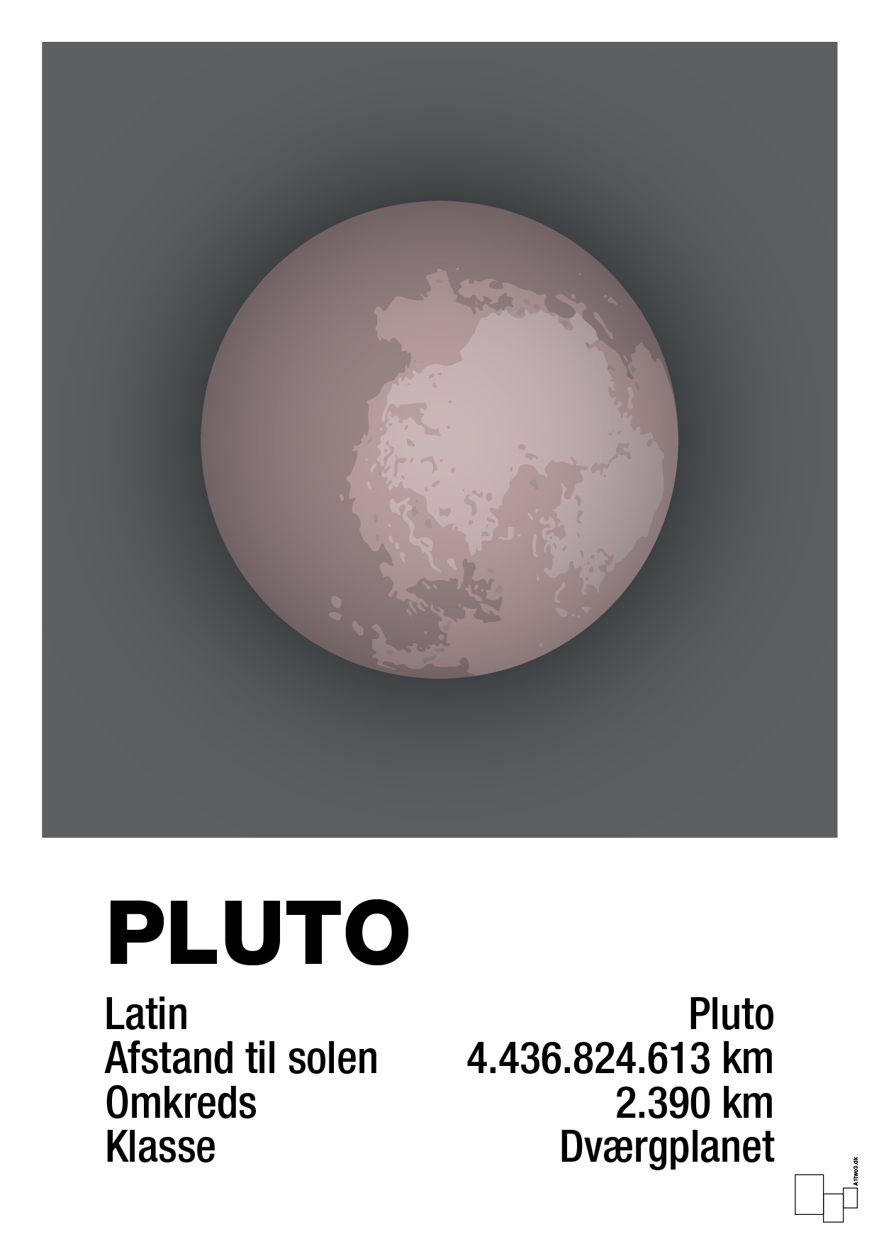 pluto - Plakat med Videnskab i Graphic Charcoal