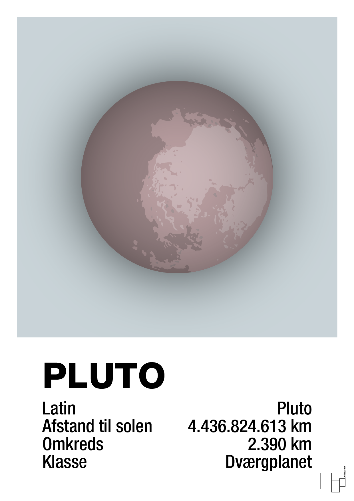 pluto - Plakat med Videnskab i Light Drizzle