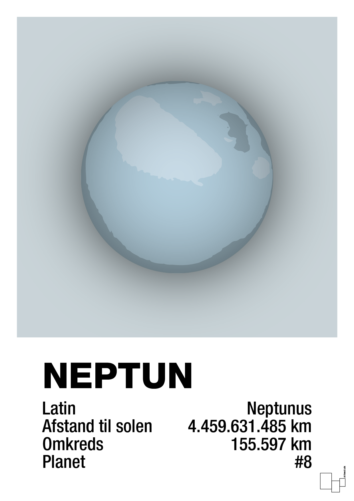 neptun - Plakat med Videnskab i Light Drizzle