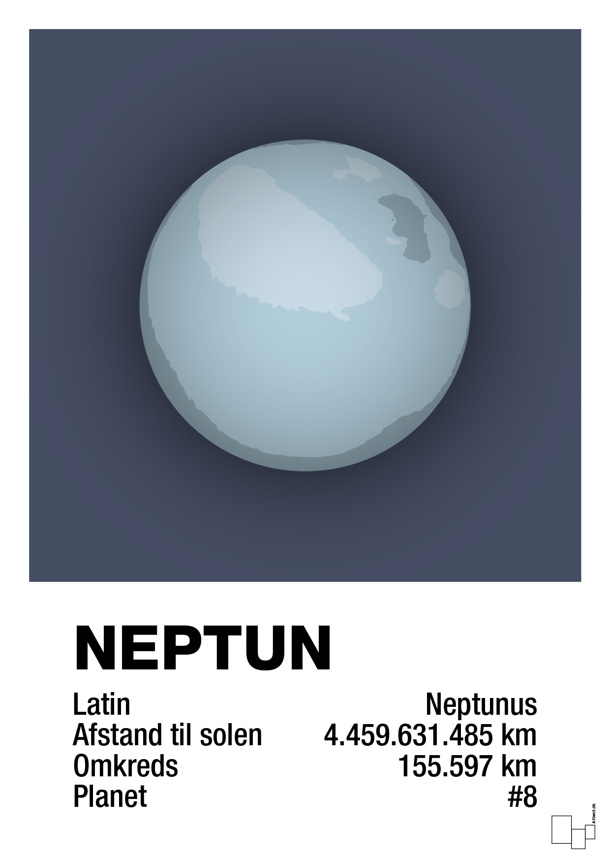 neptun - Plakat med Videnskab i Petrol