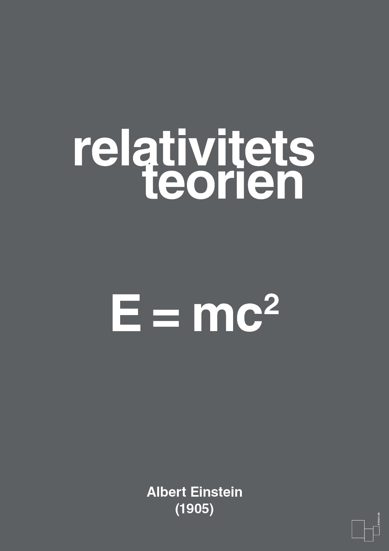 relativitets teorien - Plakat med Videnskab i Graphic Charcoal