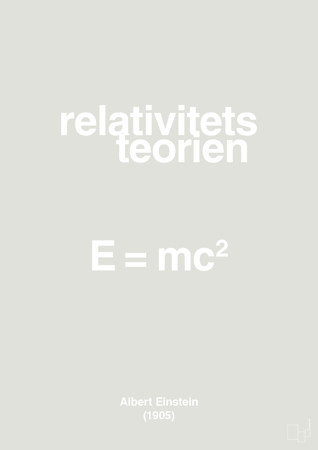 relativitets teorien - Plakat med Videnskab i Painters White