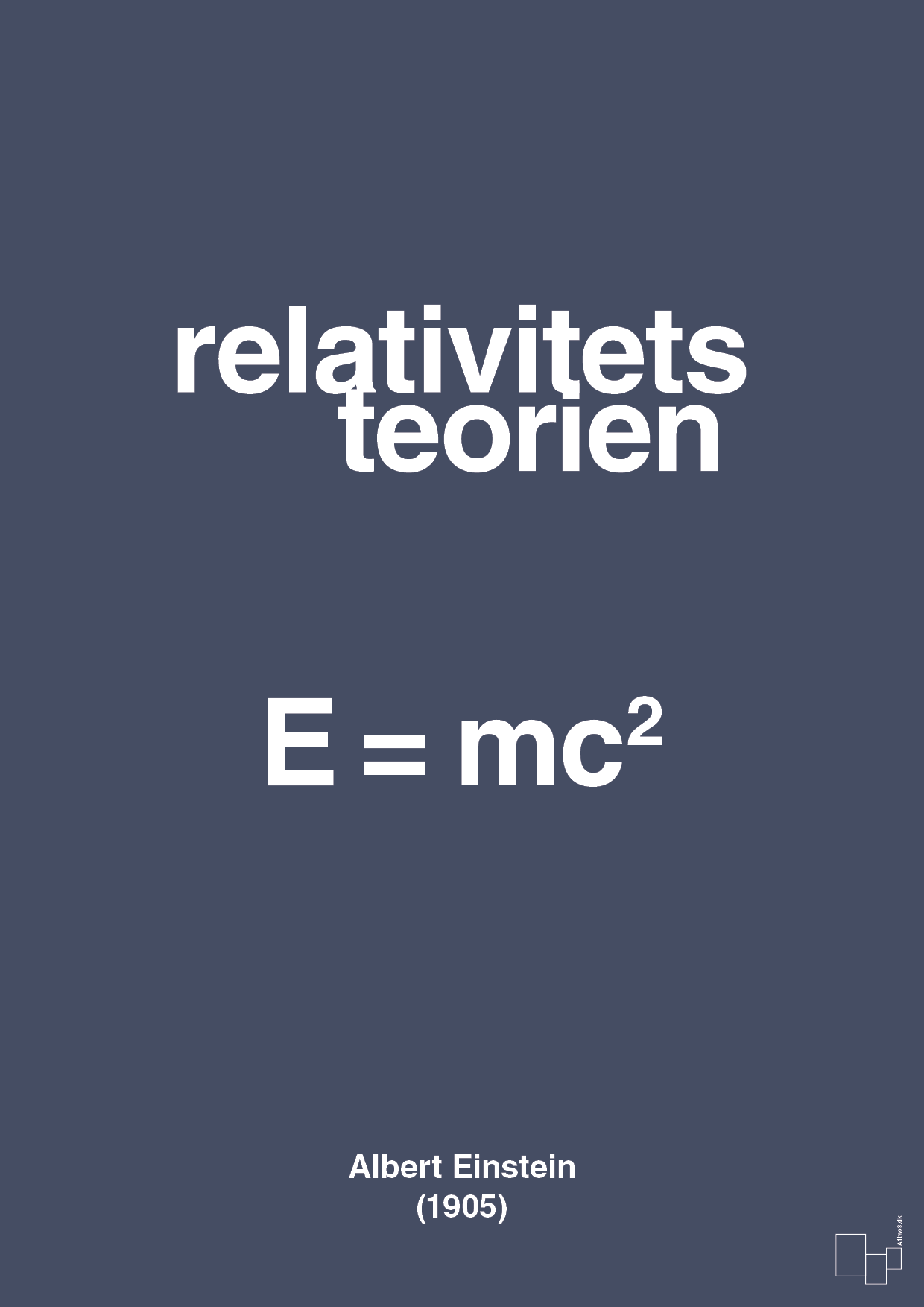 relativitets teorien - Plakat med Videnskab i Petrol