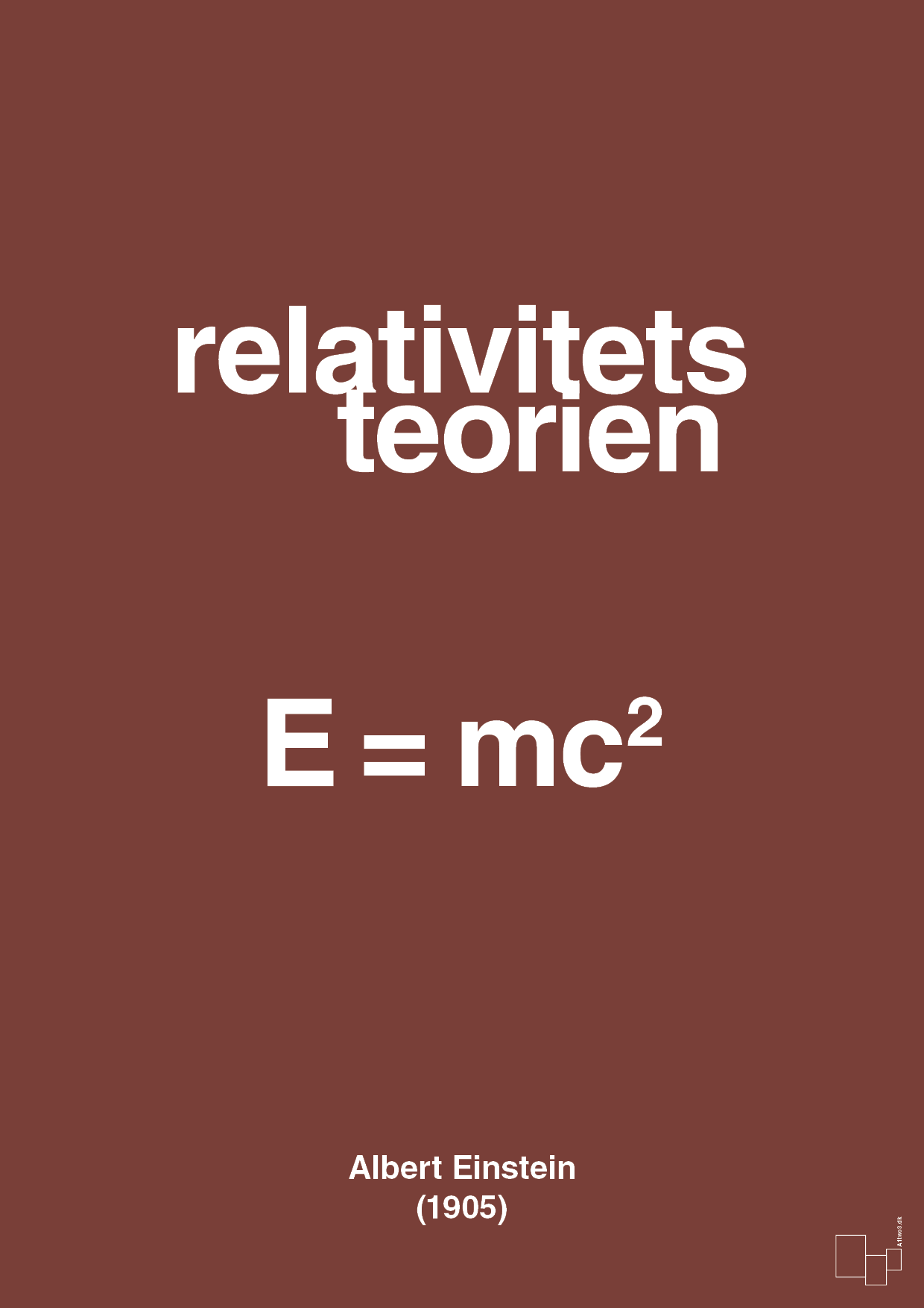 relativitets teorien - Plakat med Videnskab i Red Pepper