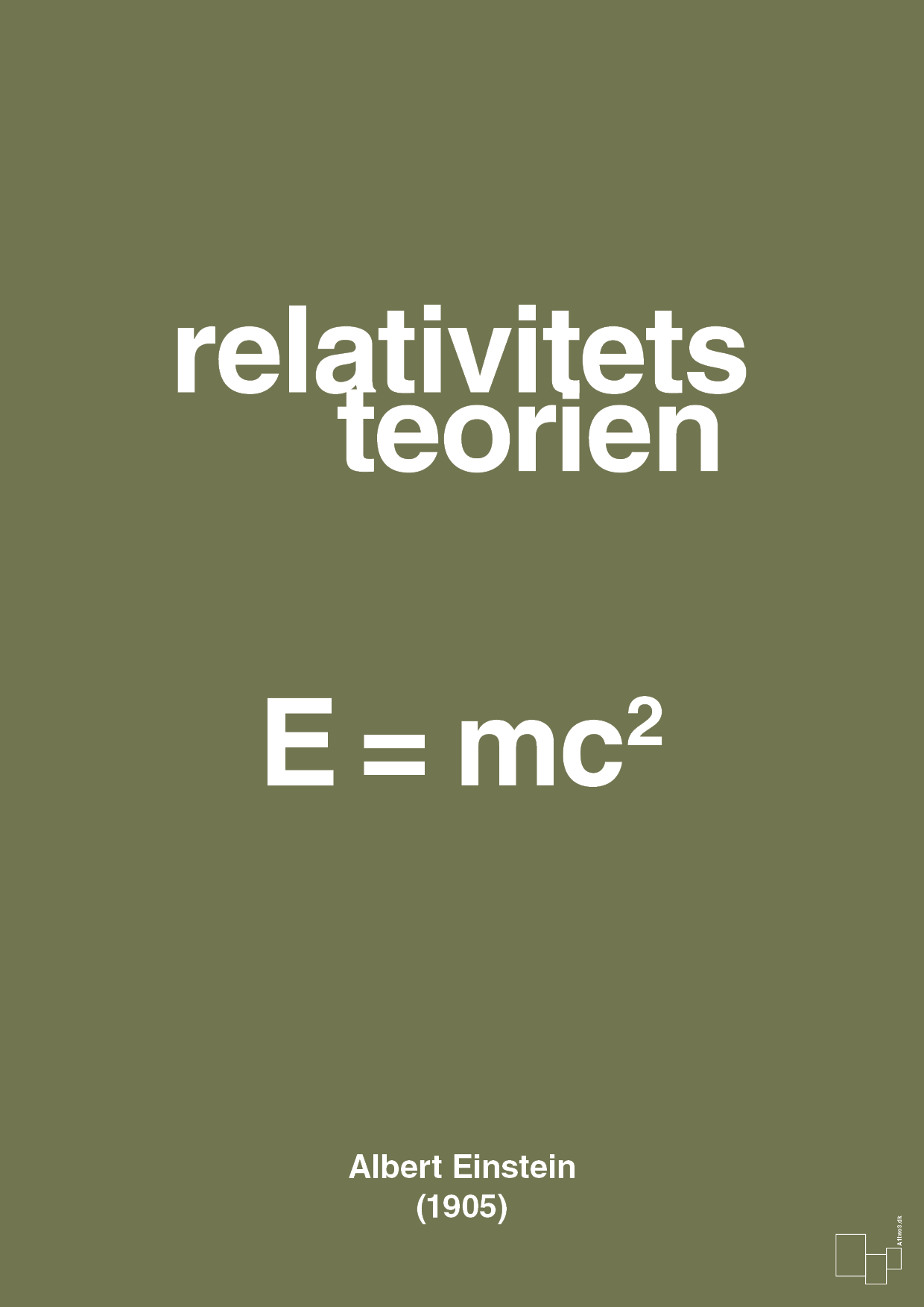 relativitets teorien - Plakat med Videnskab i Secret Meadow