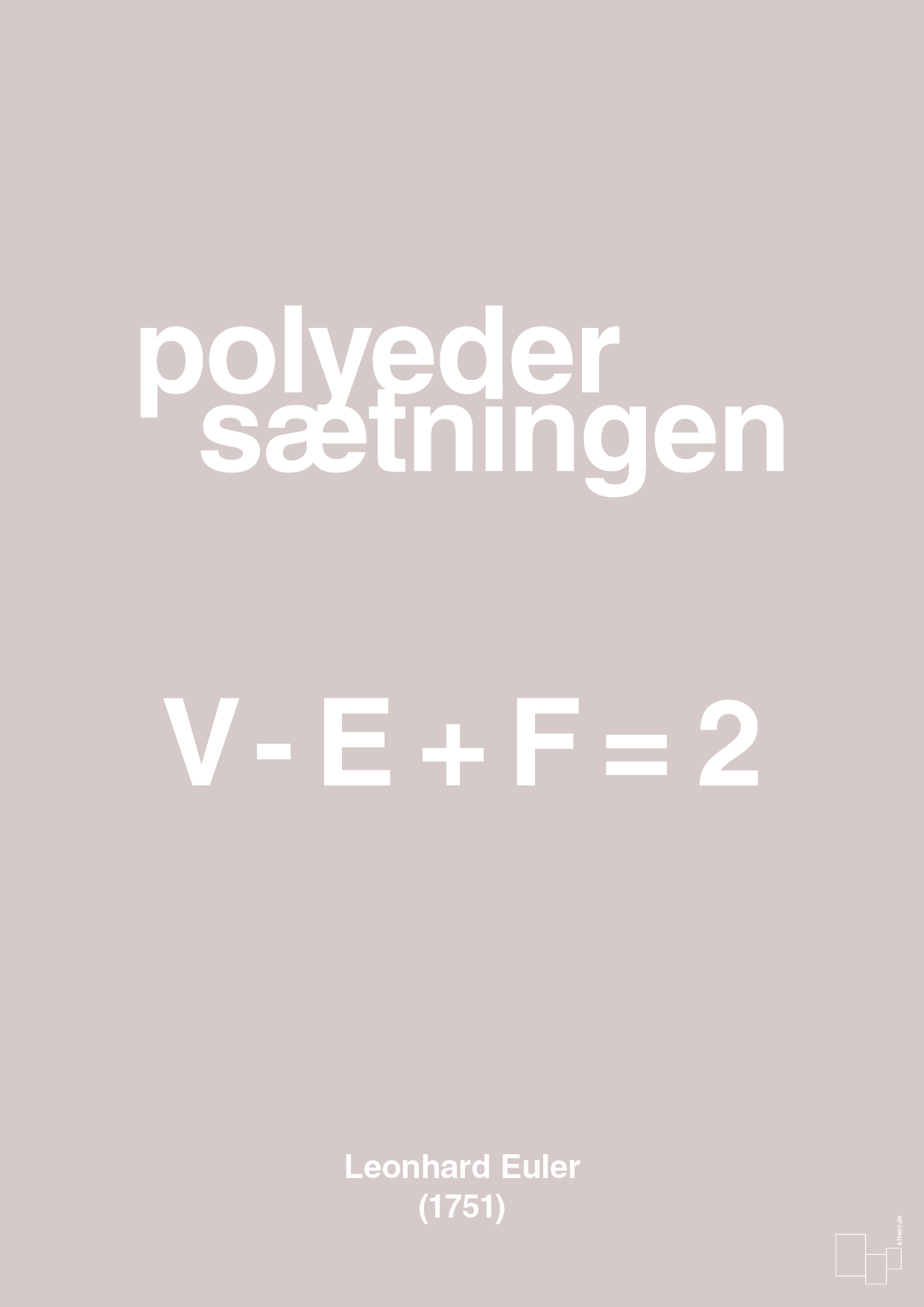 polyeder sætningen - Plakat med Videnskab i Broken Beige