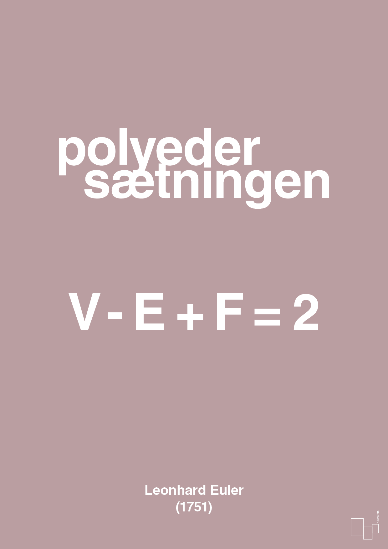 polyeder sætningen - Plakat med Videnskab i Light Rose