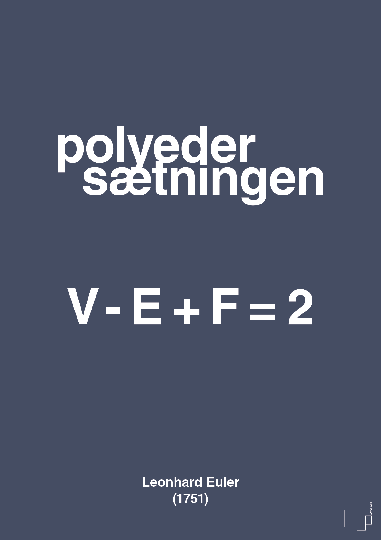 polyeder sætningen - Plakat med Videnskab i Petrol