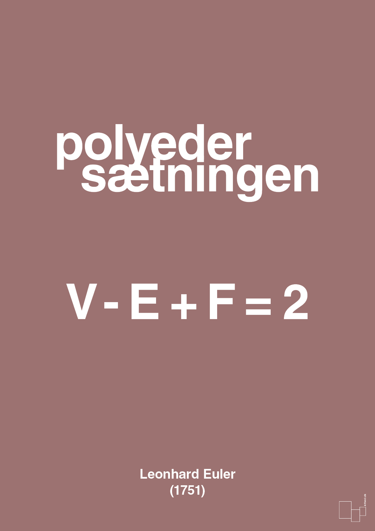 polyeder sætningen - Plakat med Videnskab i Plum