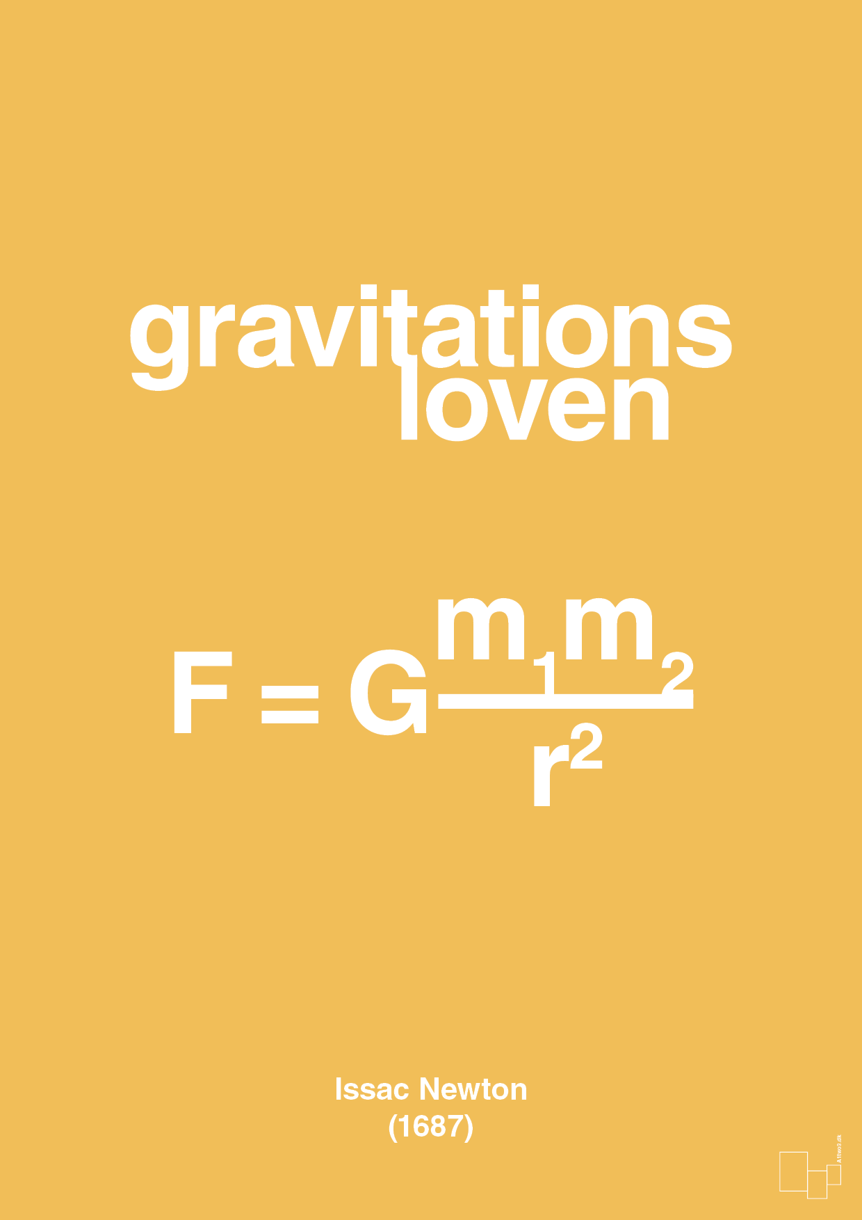 gravitations loven - Plakat med Videnskab i Honeycomb