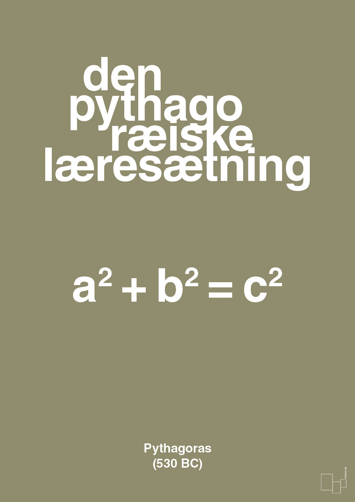 den pythagoræiske læresætning - Plakat med Videnskab i Misty Forrest