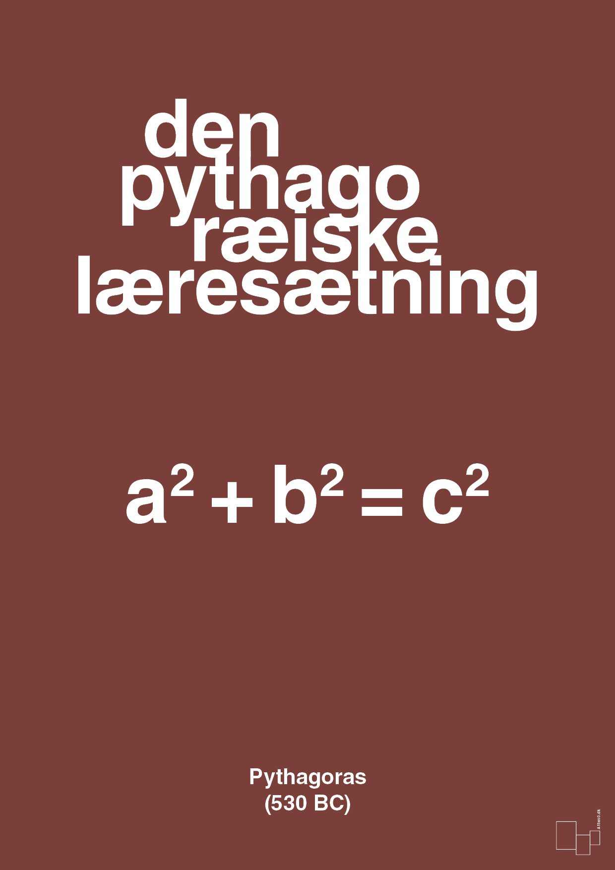 den pythagoræiske læresætning - Plakat med Videnskab i Red Pepper