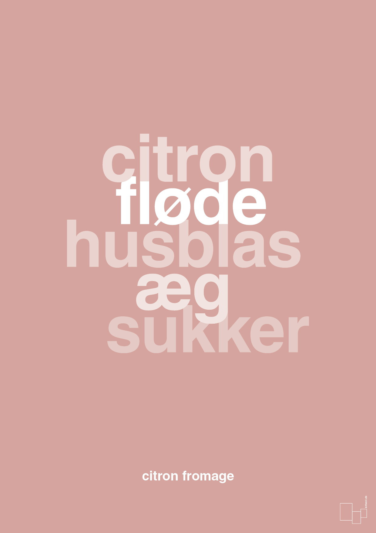 citron fromage - Plakat med Mad & Drikke i Bubble Shell